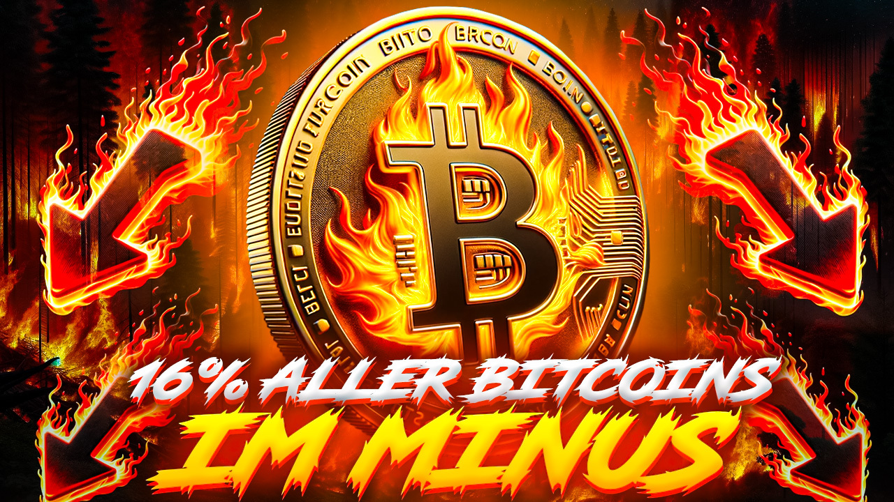16 % aller Bitcoins im Minus